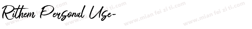 Rithem Personal Use字体转换